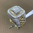 Anel Dourado com Zircônia