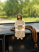 Enfeite de Carro Jesus com Terço