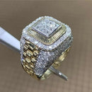 Anel Dourado com Zircônia