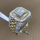 Anel Dourado com Zircônia