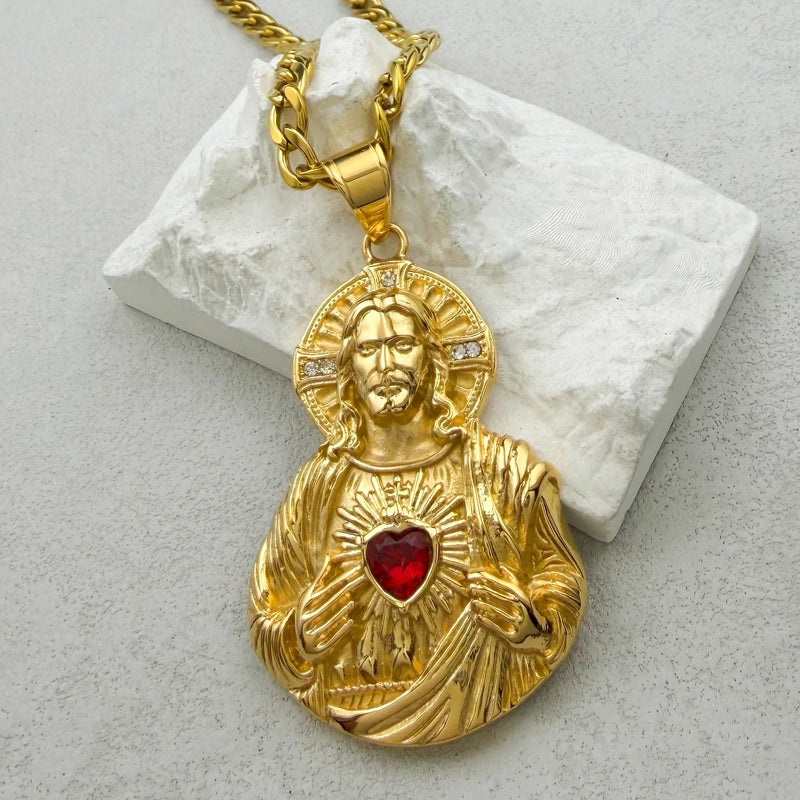 Pingente Jesus em Aço 316L