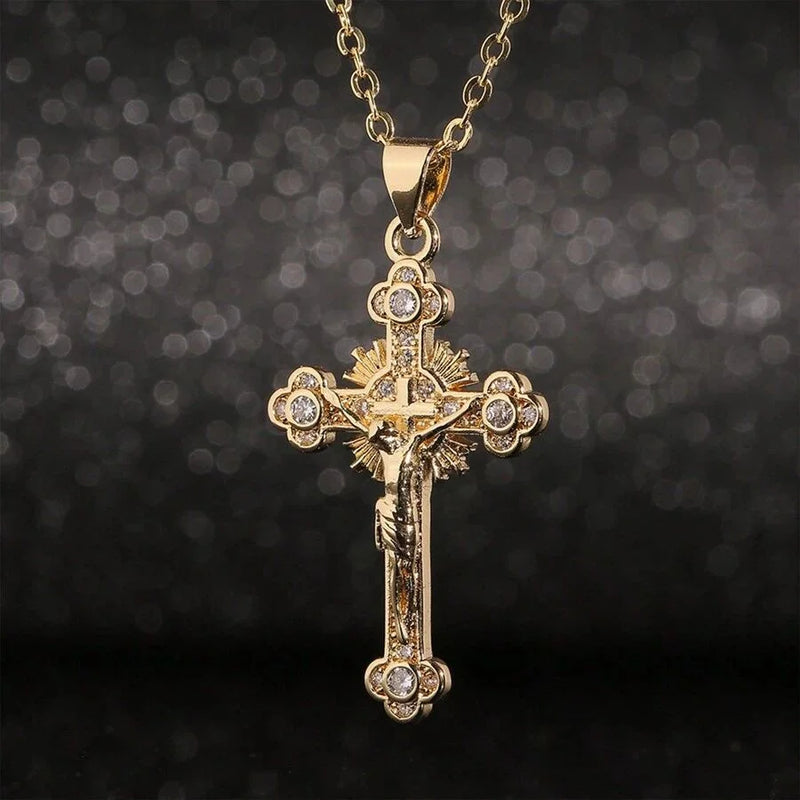 Colar Cruz com Strass