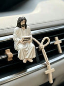 Enfeite de Carro Jesus com Terço