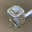Anel Dourado com Zircônia